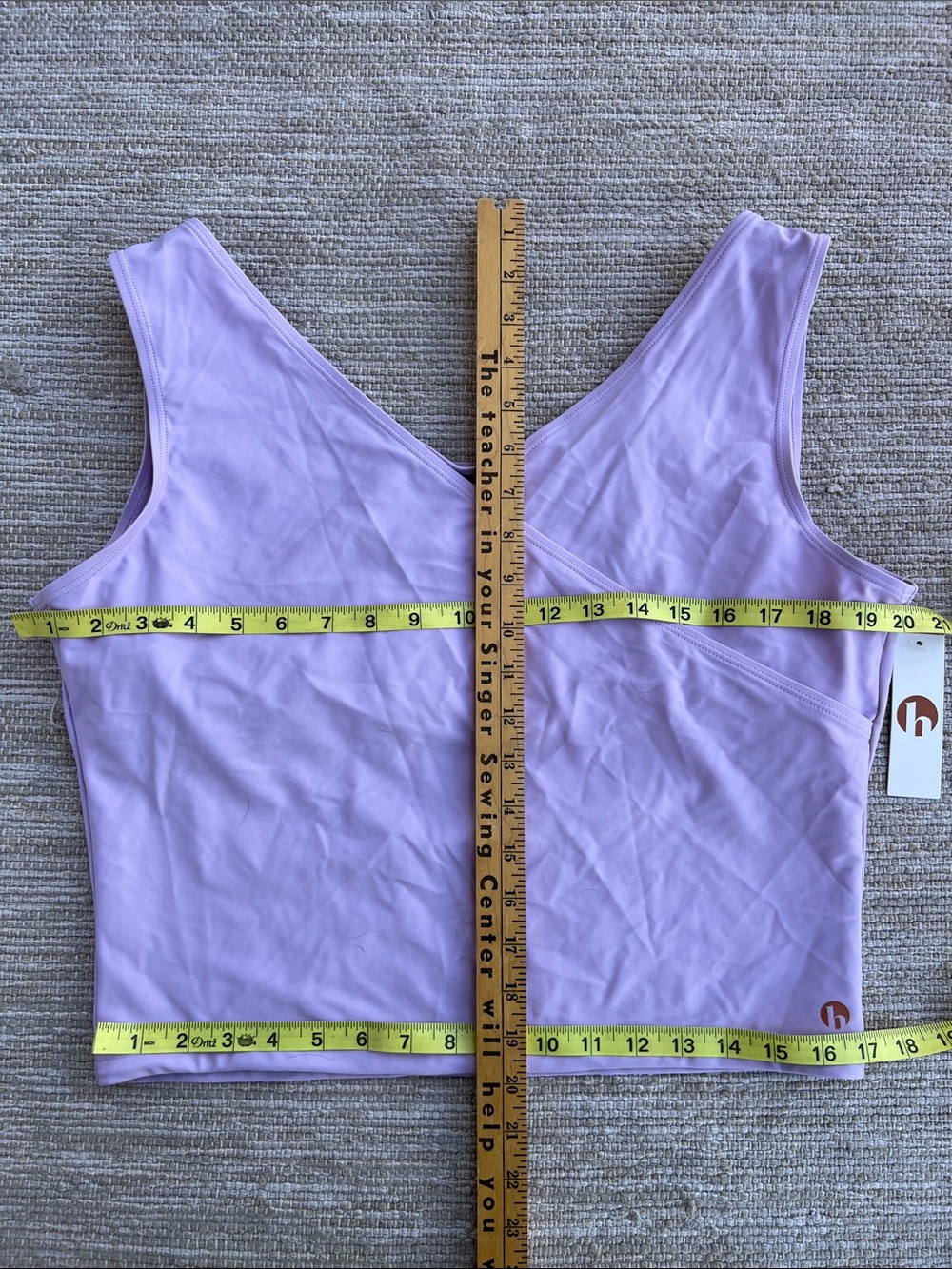 Honey Mark Deep Lavender Swim Set Basil Wrap Top & bottom size XL - Picture 3 of 9
